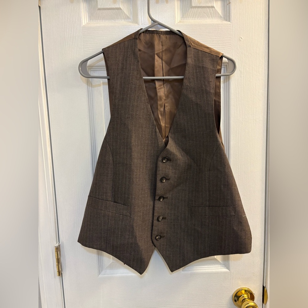 Brown stripped vest
